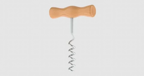 Basic Corkscrew rotation animation. 3D rendering isolated on transparent ba.. Video stock 277226564