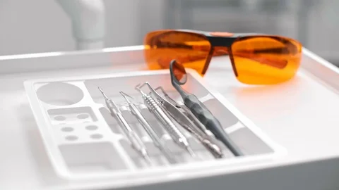 Basic, dental equipment in dentist's office 스톡 동영상 106976654