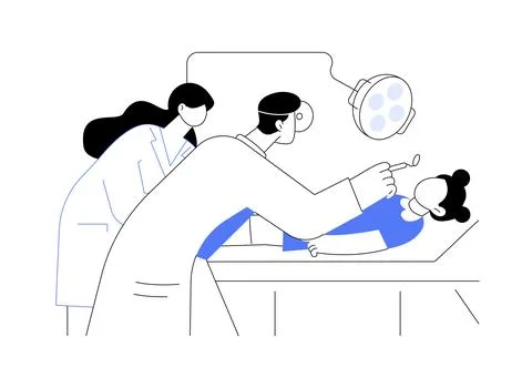 Basic dental treatment abstract concept vector illustration. Stockillustratie