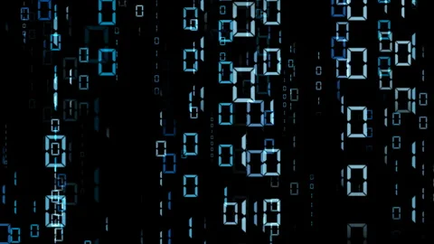 Basic digital rain zero ones technology background Stock Footage 279416612