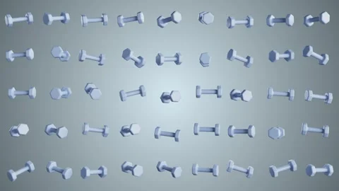 Basic Dynamic Blue Dumbbell Looped 4K Stock-Footage 348512931
