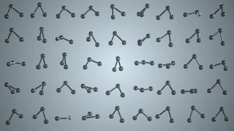 Basic Dynamic Molecule Looped 4K Stock Footage 348513523