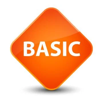 Basic elegant orange diamond button Stock Illustration