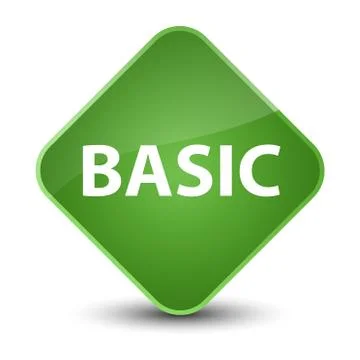 Basic elegant soft green diamond button Stock Illustration