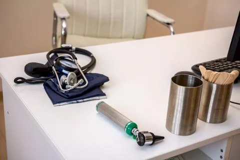 Basic equipment for systematic examination Stock Photos