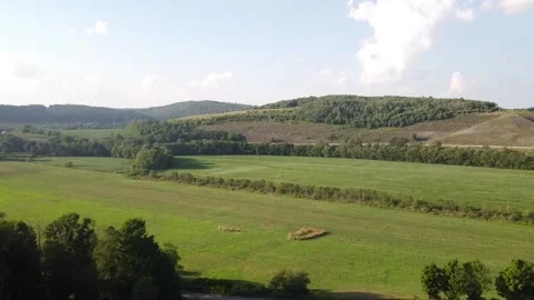 A Basic Establishing Drone Shot of Summer in the Laurel Highlands Stock-Footage 157545237