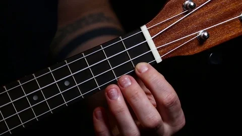 Basic exercise on Ukulele 스톡 동영상 71753222