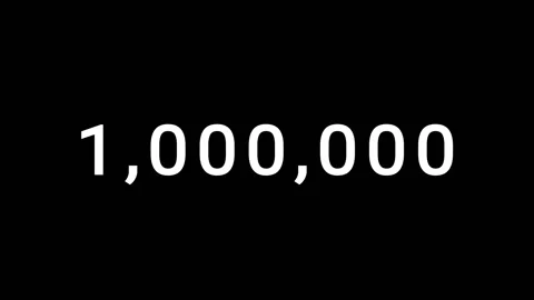 Basic flat counter. Quick growth from zero to one million 库存影片 327314457