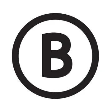 Basic font for letter B icon Illustration design Ilustración de archivo