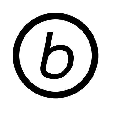 Basic font letter b icon Illustration design Ilustración de archivo