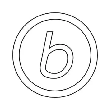 Basic font letter b icon Illustration design Stock Illustration