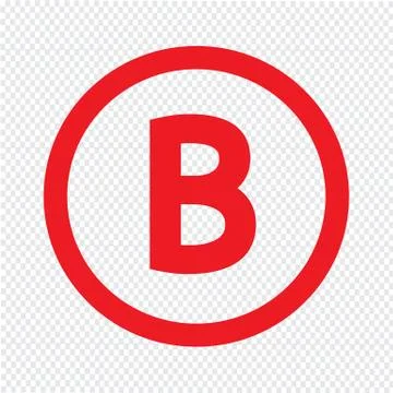 Basic font for letter B icon Illustration design Ilustración de archivo