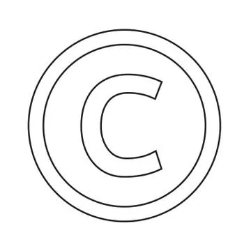 Basic font for letter C icon Illustration design Ilustración de archivo