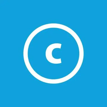 Basic font for letter C Ilustración de archivo