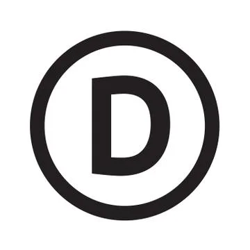 Basic font for letter D icon Illustration design Stock Illustration