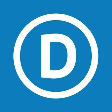 Basic font for letter D icon Illustration design Stock Illustration