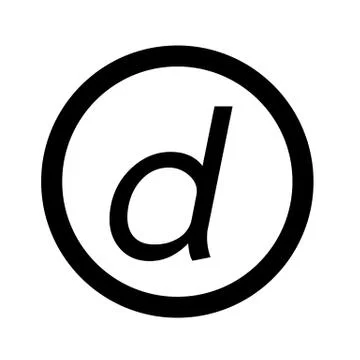 Basic font letter d icon Illustration design Ilustración de archivo