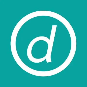 Basic font letter d icon Illustration design Stock Illustration