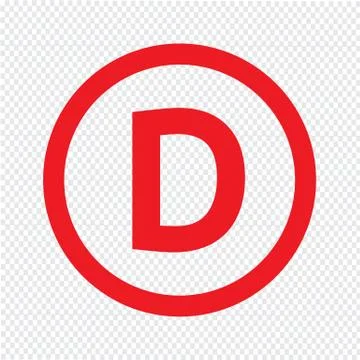 Basic font for letter D icon Illustration design Ilustración de archivo