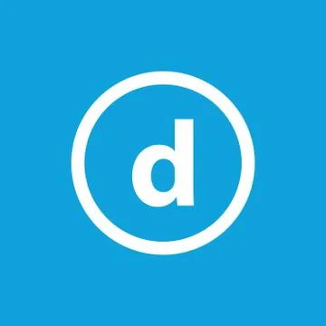 Basic font for letter D Stock Illustration