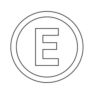 Basic font for letter E icon Illustration design Stock Illustration