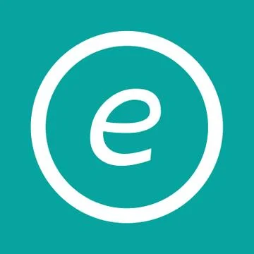 Basic font letter e icon Illustration design Stock Illustration