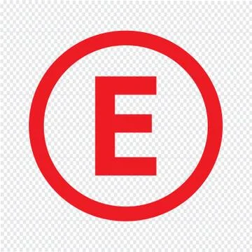 Basic font for letter E icon Illustration design Ilustración de archivo