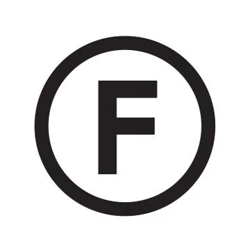 Basic font for letter F icon Illustration design Ilustración de archivo