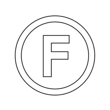 Basic font for letter F icon Illustration design Ilustración de archivo