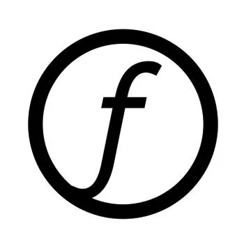 Basic font letter f icon Illustration design Ilustración de archivo