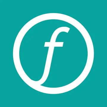 Basic font letter f icon Illustration design Stock Illustration