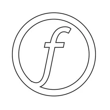Basic font letter f icon Illustration design Ilustración de archivo