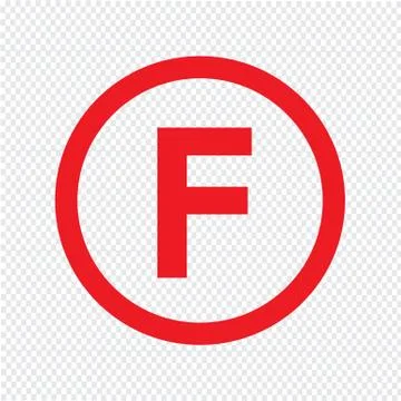 Basic font for letter F icon Illustration design Stock Illustration