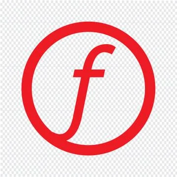 Basic font letter f icon Illustration design Stock Illustration
