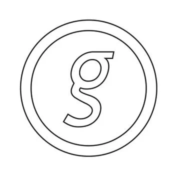 Basic font letter g icon Illustration design Stock Illustration