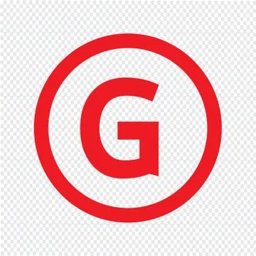 Basic font for letter G icon Illustration design Ilustración de archivo