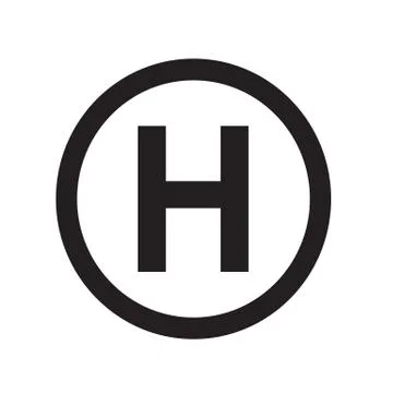 Basic font for letter H icon Illustration design Ilustración de archivo