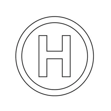 Basic font for letter H icon Illustration design Ilustración de archivo