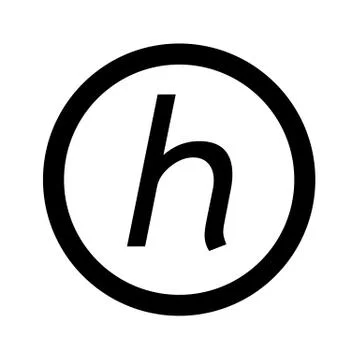 Basic font letter h icon Illustration design Ilustración de archivo