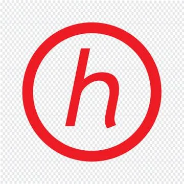 Basic font letter h icon Illustration design Stock Illustration