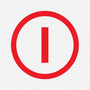 Basic font for letter I icon Illustration design Stock Illustration