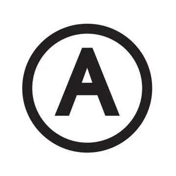 Basic font for letter A icon Illustration design Ilustración de archivo