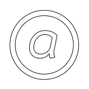 Basic font letter a icon Illustration design Stock Illustration