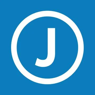 Basic font for letter J icon Illustration design Ilustración de archivo