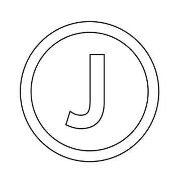 Basic font for letter J icon Illustration design Stock Illustration