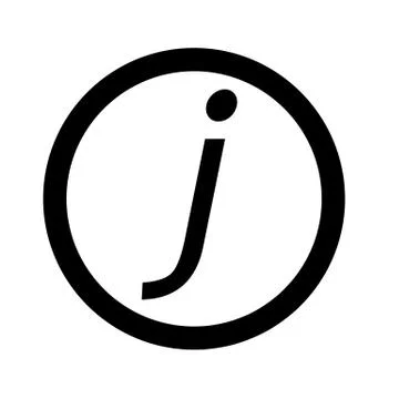 Basic font letter j icon Illustration design Stock Illustration