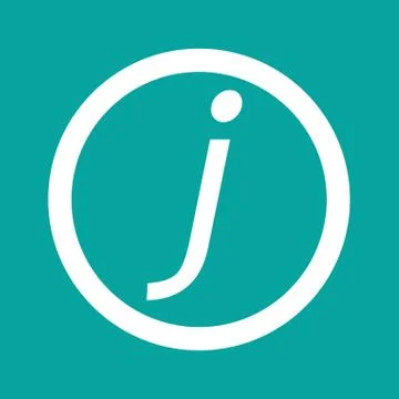 Basic font letter j icon Illustration design Ilustración de archivo