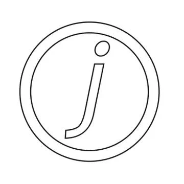 Basic font letter j icon Illustration design Ilustración de archivo