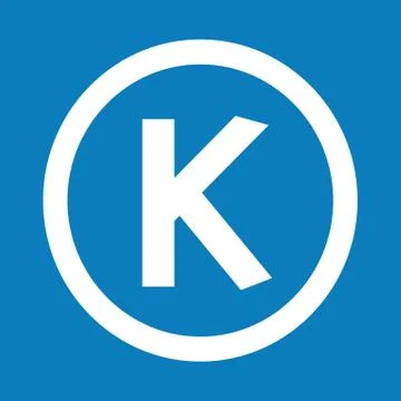 Basic font letter K icon Illustration design Stock Illustration