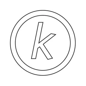 Basic font letter k icon Illustration design Stock Illustration